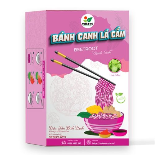 BÁNH CANH RAU CỦ VIDATA LÁ CẨM HỘP 200G