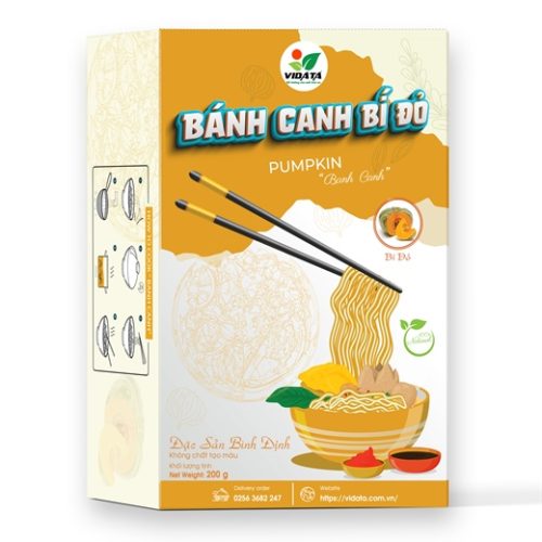 BÁNH CANH RAU CỦ VIDATA BÍ ĐỎ HỘP 200G
